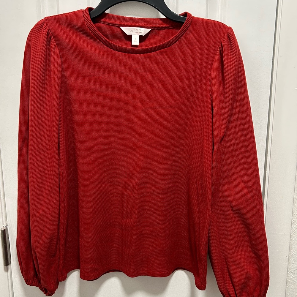 LC Lauren Conrad Red Blouse